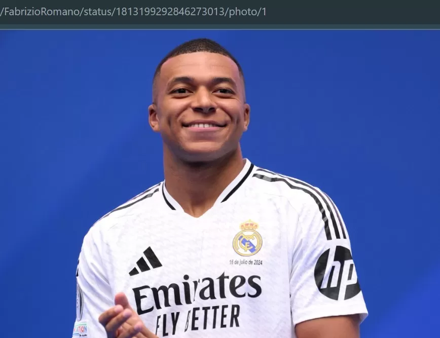 Kylian Mbappe resmi diperkenalkan sebagai pemain Real Madrid. (X.com/FabrizioRomano)